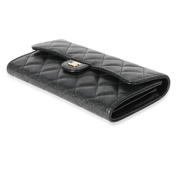 Chanel Black Quilted Caviar Classic Wallet - Picture 6 of 7